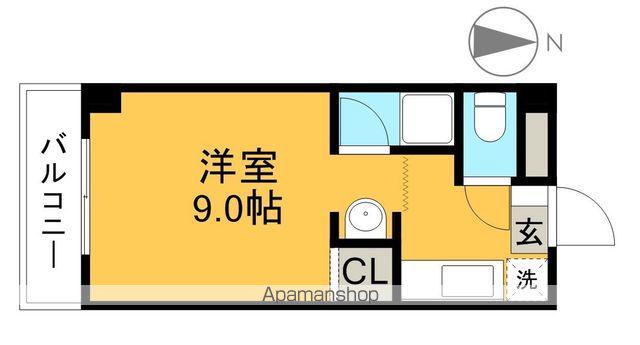 WIN LEGEND Ⅲ(ワンルーム/2階)の間取り写真