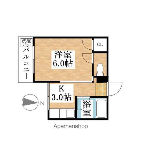 丸協マンション(ワンルーム/4階)の間取り写真
