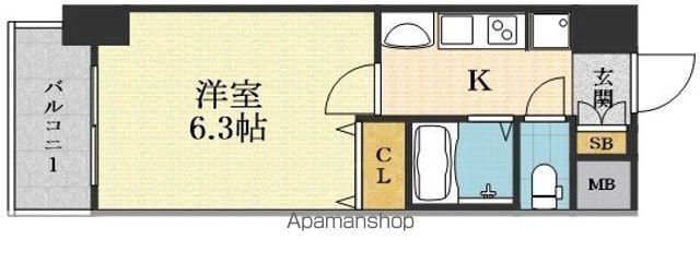 エステムコート新大阪Ⅶステーションプレミアム(1K/7階)の間取り写真