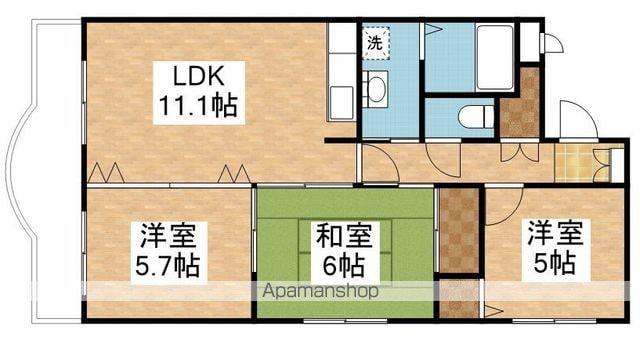 アニヴェルセル向陽(3LDK/2階)の間取り写真