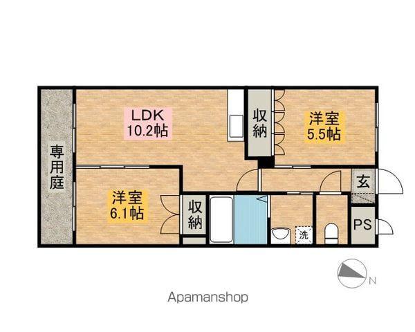 SUN HEIME M&H Ⅱ(2LDK/1階)の間取り写真