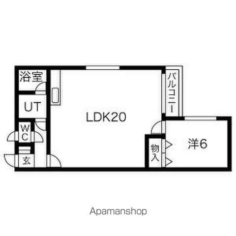 エクシードヴィラ稲穂(1LDK/1階)の間取り写真