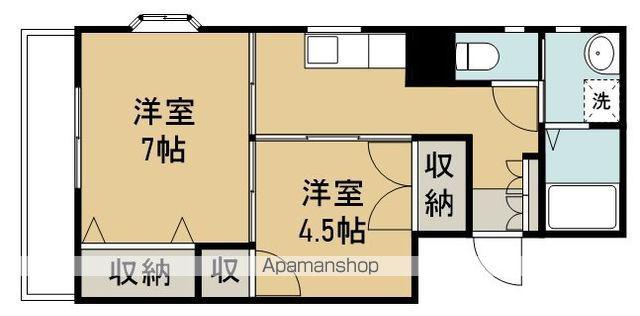 ホープレジデンス新寺(2K/4階)の間取り写真