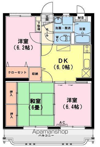 ユーミーいちまるⅠ(3DK/2階)の間取り写真
