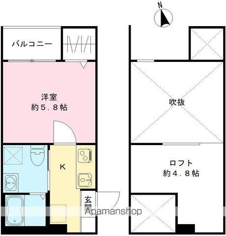 アルクス守山(1K/1階)の間取り写真