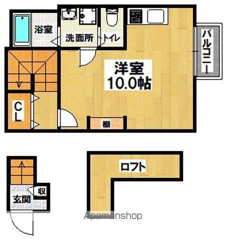 あんしん日置荘西町08-2012(1K/2階)の間取り写真