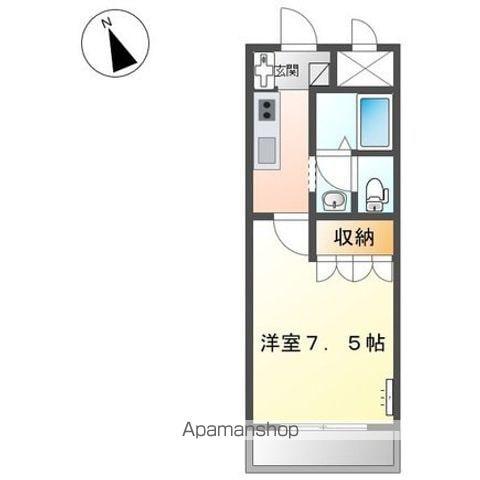 サンハイツオクヤマ2(1K/2階)の間取り写真
