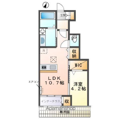 アードレークレセント(1LDK/1階)の間取り写真
