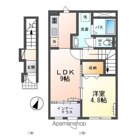 プレミアスⅡ(1LDK/2階)の間取り写真