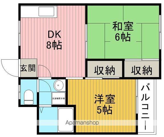 草野21号館(2DK/3階)の間取り写真