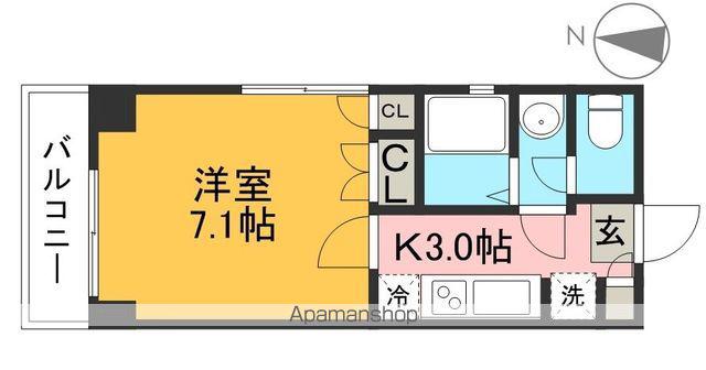 コーポシバフジ(1K/3階)の間取り写真
