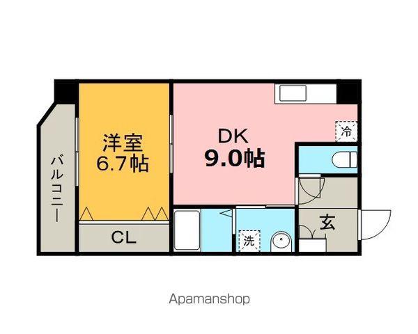 ソレイユコート東町(1LDK/7階)の間取り写真