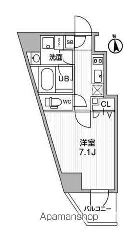 ALTERNA東池袋(1K/4階)の間取り写真