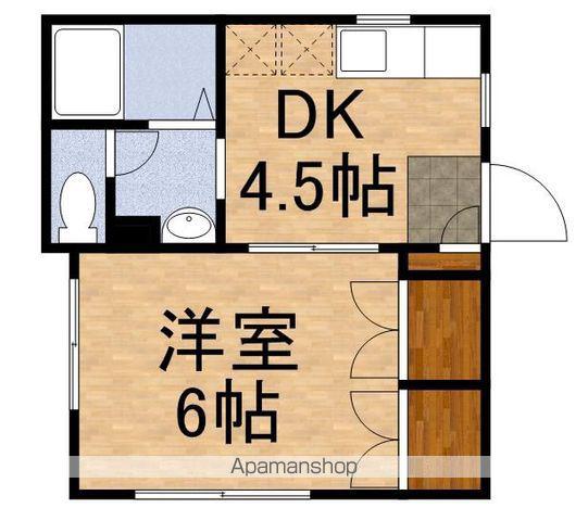 イルソーレ(1DK/2階)の間取り写真