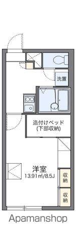 レオパレスローズ(1K/1階)の間取り写真