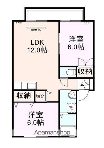 カムールドルフ(2LDK/2階)の間取り写真