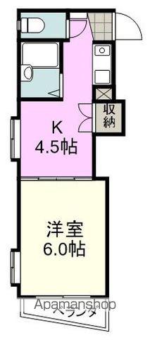 サンシャイン小泉(1K/4階)の間取り写真