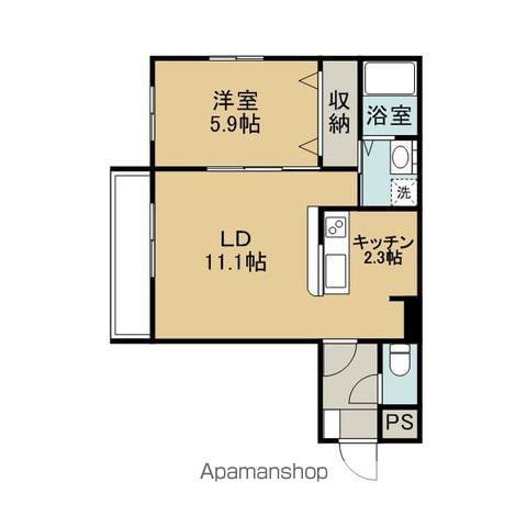 クレールAI(1LDK/3階)の間取り写真