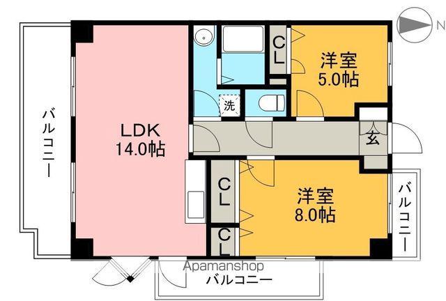 プレステージ(2LDK/2階)の間取り写真