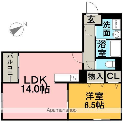 パストラルN(1LDK/1階)の間取り写真