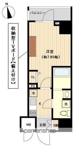オーキッドレジデンス上野(1K/4階)の間取り写真