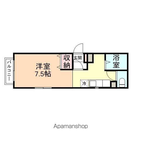 サンライトイン高岡6(ワンルーム/1階)の間取り写真