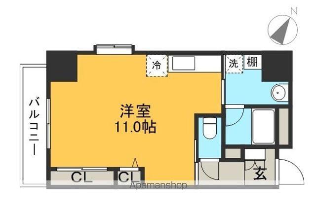 GRAN HILL(ワンルーム/4階)の間取り写真