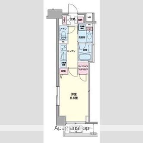 プライムアーバン日本橋浜町(1K/6階)の間取り写真