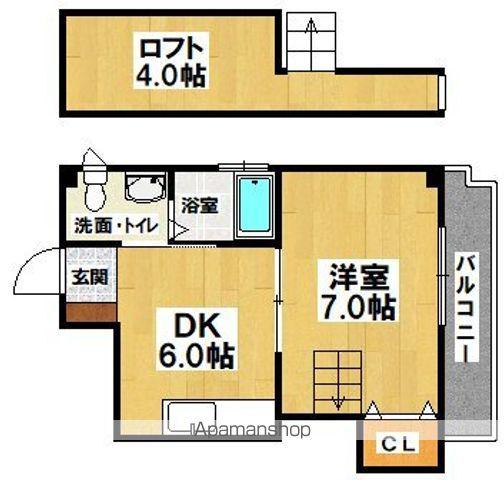 長居大発マンション(1DK/6階)の間取り写真