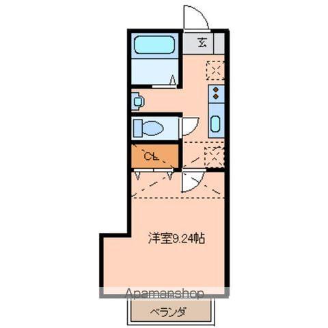 イーストキャッスル(1K/2階)の間取り写真