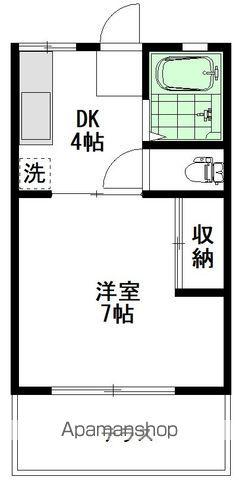 小倉ハイツ(1DK/1階)の間取り写真