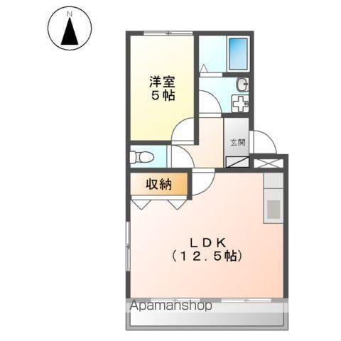 コーポみなと(1LDK/2階)の間取り写真