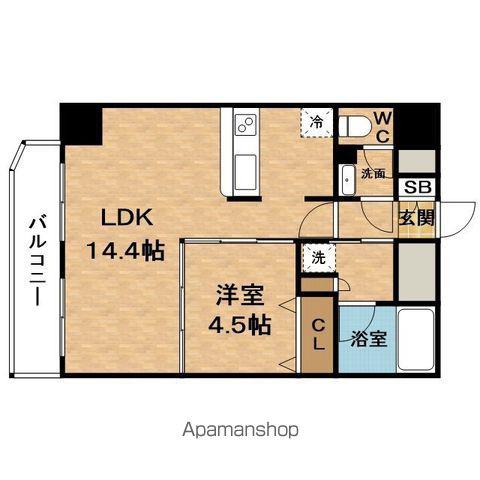 SERENITEUMEDAKITAPREMIUM(1LDK/10階)の間取り写真