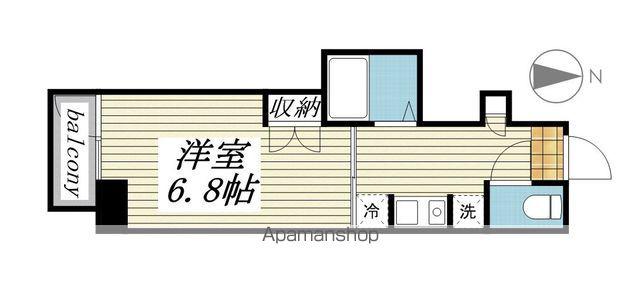 SAビル(1K/5階)の間取り写真