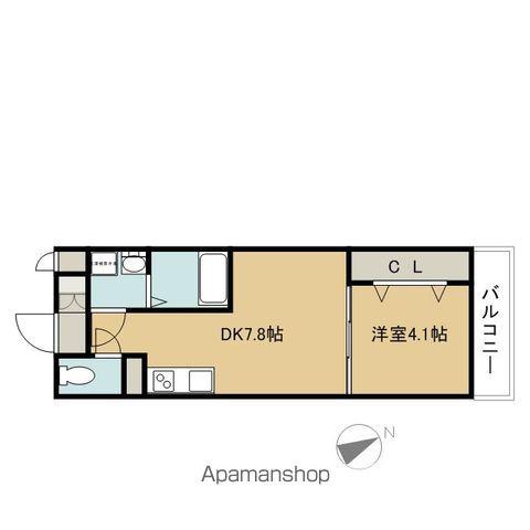 グランツ森町(1DK/1階)の間取り写真