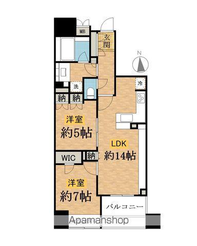 サングランデ八王子(2LDK/4階)の間取り写真