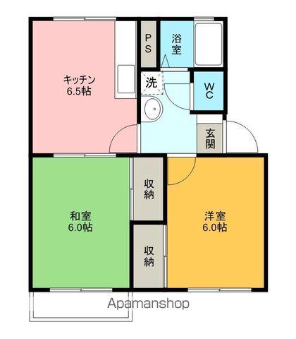 コーポ宮田(2DK/1階)の間取り写真