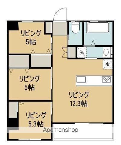 コンフォートF・Ⅲ(3LDK/4階)の間取り写真