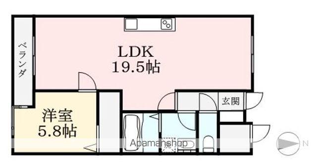 パークサイド吉川(1LDK/3階)の間取り写真