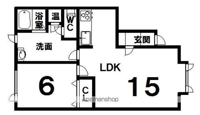 マリアンデール(1LDK/2階)の間取り写真