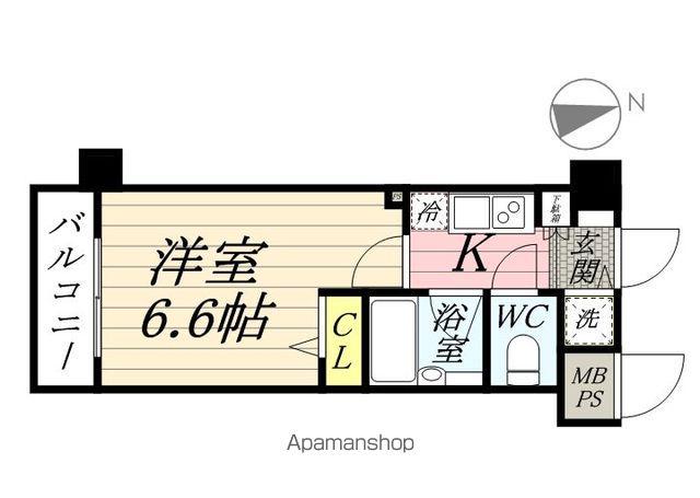 メインステージ桜上水(1K/4階)の間取り写真