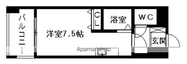 クリオ行啓通参番館(ワンルーム/2階)の間取り写真