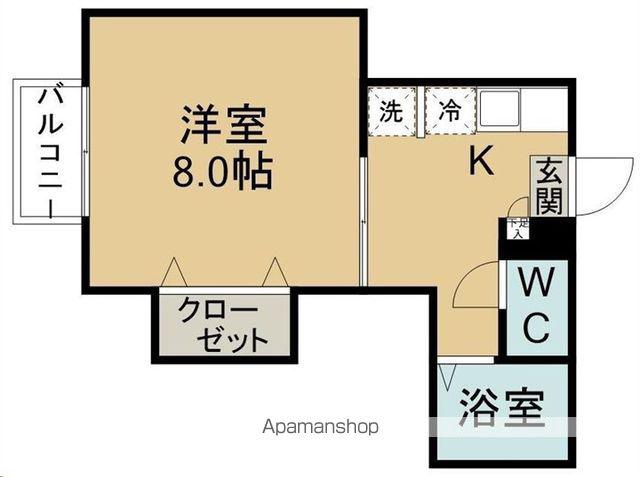 ハイツシマヌキ(1K/2階)の間取り写真