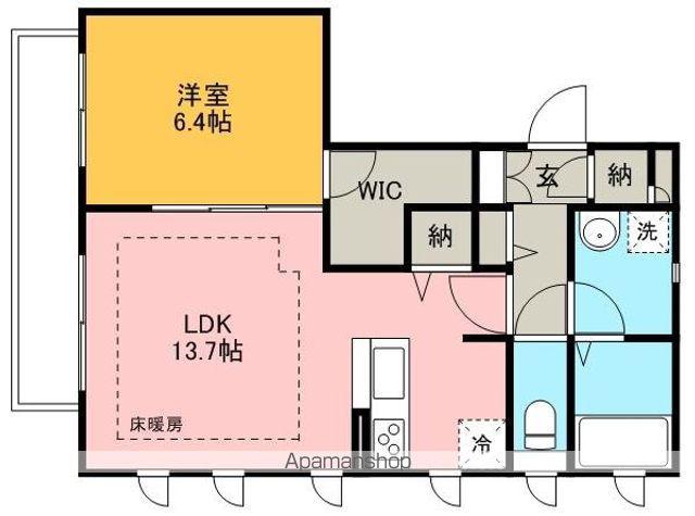 プロヌーブ霞ヶ関(1LDK/2階)の間取り写真