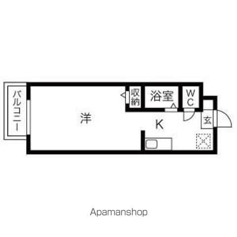 名古屋インターマンション(1K/2階)の間取り写真