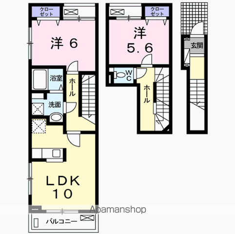 アイアール・レジデンス(2LDK/2階)の間取り写真