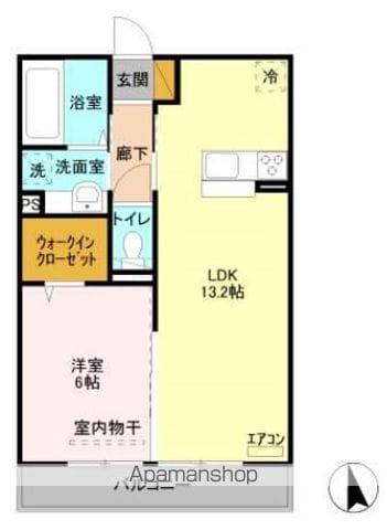 マルシェみどりのⅡ(1LDK/3階)の間取り写真