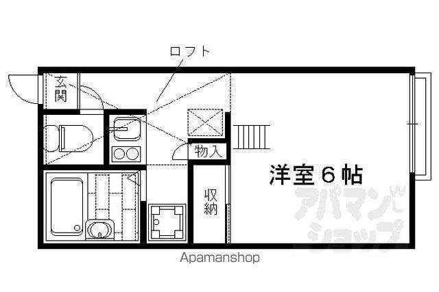 レオパレス新大宮(1K/2階)の間取り写真