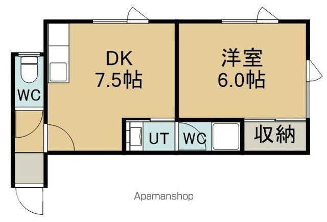 ルグラン港(1DK/2階)の間取り写真