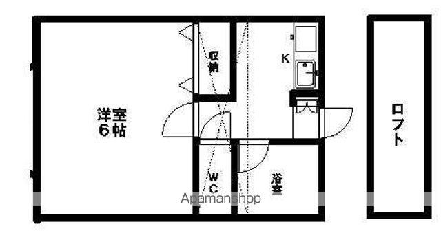 ホットハウス八幡(1K/1階)の間取り写真